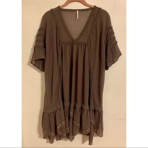 FREE PEOPLE Sheer Sequined Tunic